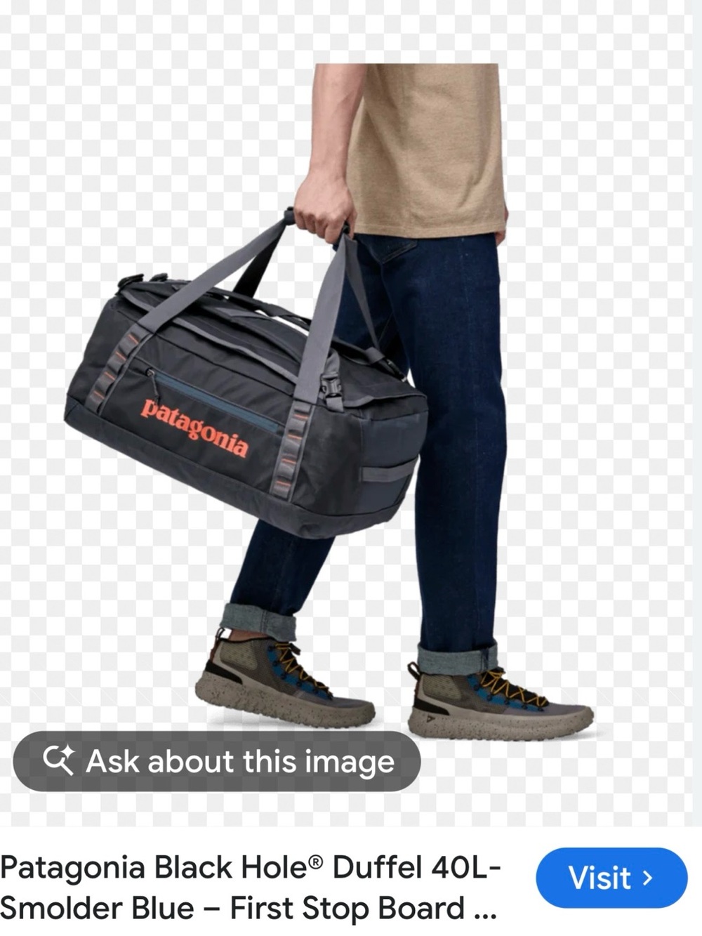 Patagonia 40L Black Duffel Bag - BRAND NEW with tags - Picture 2 of 12